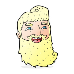 cartoon laughing bearded man
