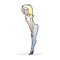 cartoon attractive girl