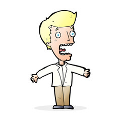 Obraz premium cartoon screaming man