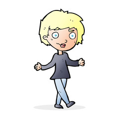 cartoon confused woman