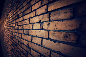 Old vintage brick wall (vintage dark style)