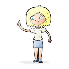 Obraz premium cartoon woman with idea