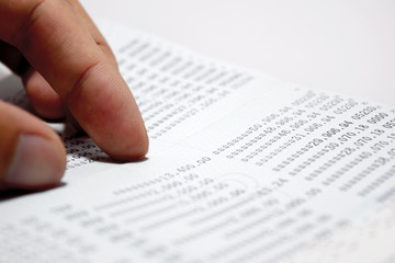 Saving Account Passbook bank account  and finger