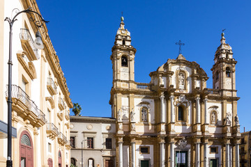 Fototapeta na wymiar Palermo catholic church, Sicily, Italy