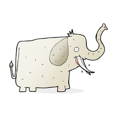 cartoon happy elephant