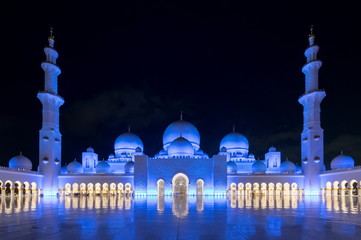 ABU DHABI, UAE - FEBRUARY 01: Sheikh Zayed Grand Mosque, Abu Dha