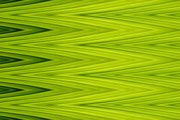 Green zigzag wave sharp art abstract background (Made from banana leaves)