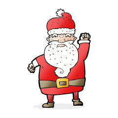 cartoon angry santa claus
