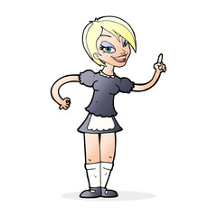 cartoon waitress taking order