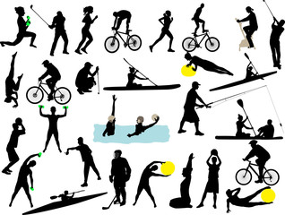 sport collection vector silhouette