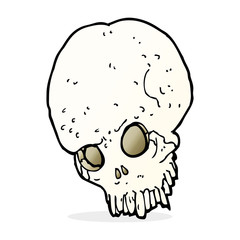 cartoon spooky skull