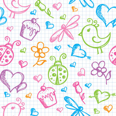 romantic seamless pattern