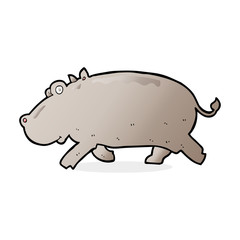 cartoon hippopotamus