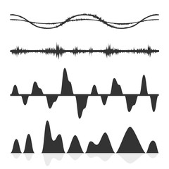 The equalizer, equalizer set,  icon set, vector set of waves, vector icons set waves, musical wave, sound waves, audio wave icon set, Audio equalizer technology, pulse musical , pulse musical set.