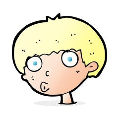 cartoon surprised boy