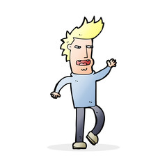 cartoon loudmouth man