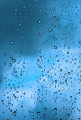 Naklejka na ściany i meble Rain Drops on Window