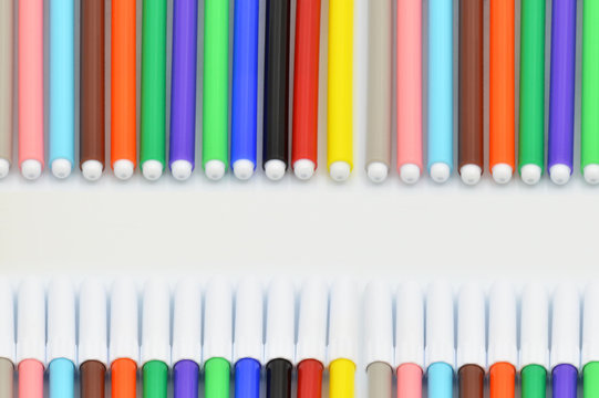 group of colored markers