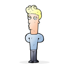 cartoon bored man