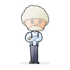 cartoon old man