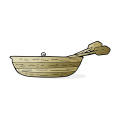 cartoon rowing boat