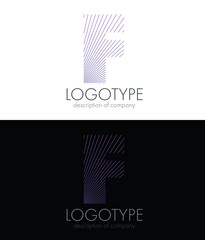 Letter F logo icon design template elements
