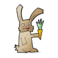 cartoon rabbit with carrot