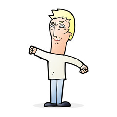 cartoon annoyed man