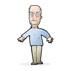 cartoon annoyed old man