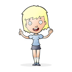cartoon woman pointing