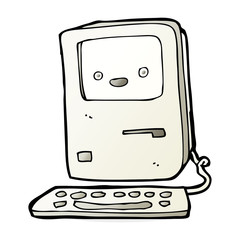 cartoon old computer