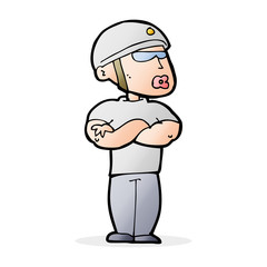 cartoon security guard