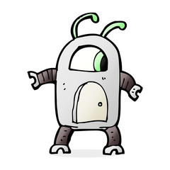 Fototapeta premium cartoon alien robot