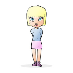 cartoon woman standing