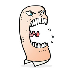 cartoon furious man shouting