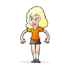 cartoon pretty woman