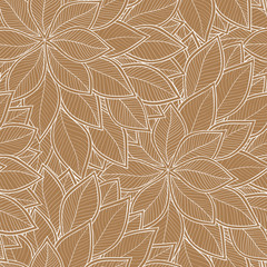 Leaves seamless pattern background.