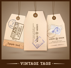 Vintage Style Tags Design