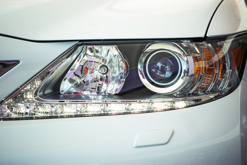 car lights close up © kuznechik42