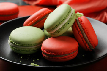 french macaroons closeup