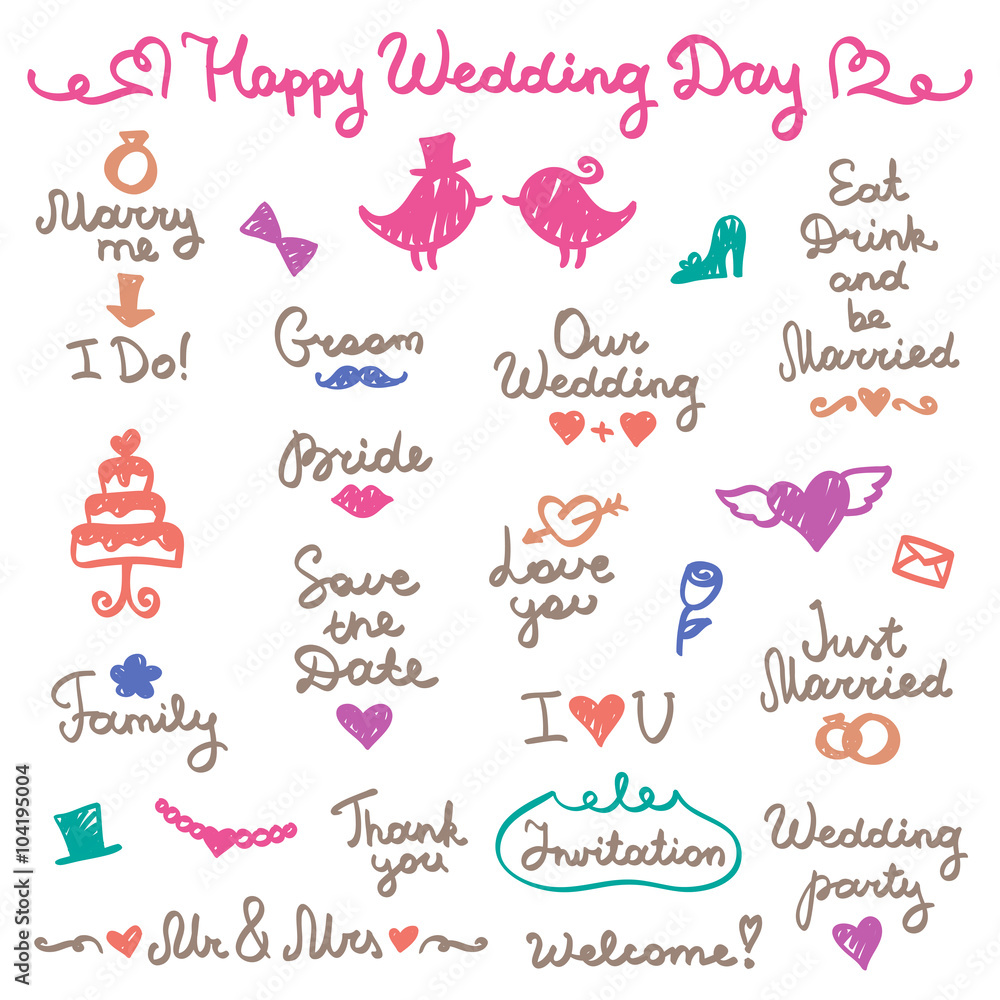 Poster wedding letterings