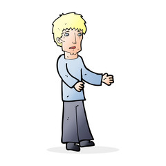 cartoon man explaining