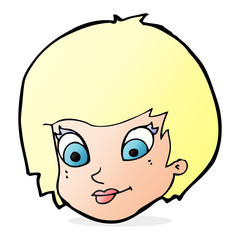 cartoon female face