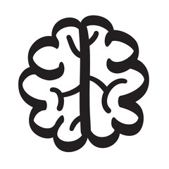 Hand drawn brain set vector icon illustration .