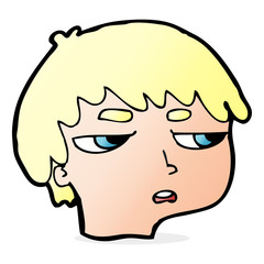 cartoon annoyed boy
