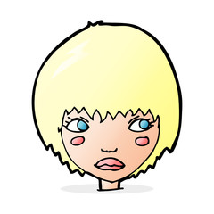 cartoon unhappy girl