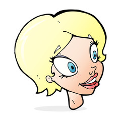 cartoon pretty female face