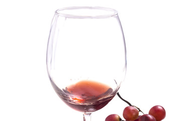 little wine in a glass