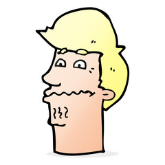 cartoon nervous man
