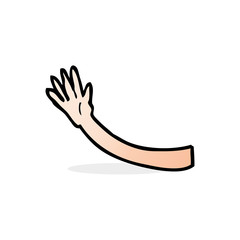 Obraz premium cartoon arm gesture